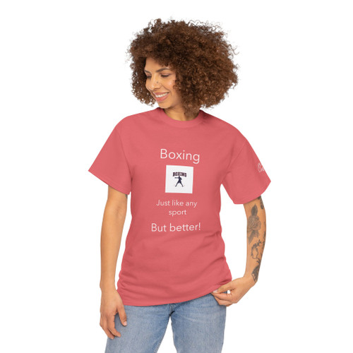 Boxing Tee — "Just like any sport but better!" Cotton Workout Shirt