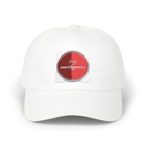 Dad Cap with Red Retro Badge — Classic Casual Baseball Hat