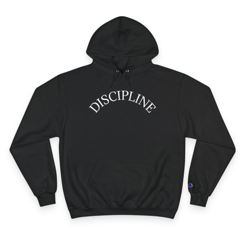 Discipline Champion Hoodie — Minimal Motivational White Pullover