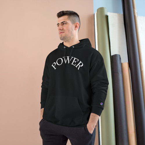 POWER Hoodie — Minimal White Champion Pullover