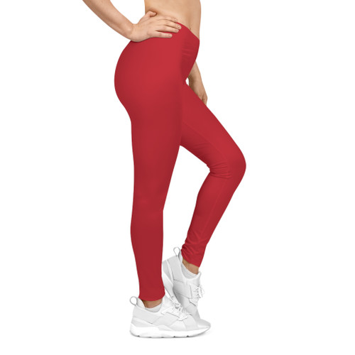 Red Signature Women's Leggings — Casual All-Over Print