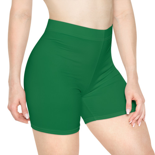 Green Runner Logo Biker Shorts