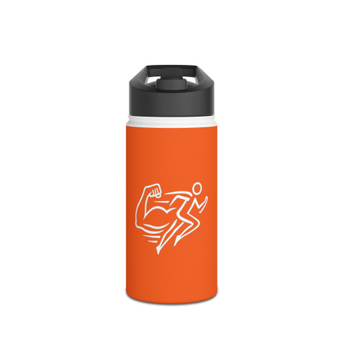 Runner Muscle Icon Stainless Steel Water Bottle — Athletic Insulated Sports Bottle