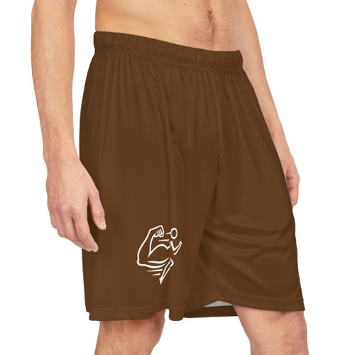 White Basketball Shorts — All-Over Print Athletic Game Shorts