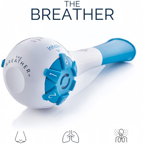 Breathing exercise device, drug-free breathing therapy makes breathing easier. Running, swimming, yoga, lung capacity exercises. Breathing exercise device, drug-free breathing therapy makes breathing easier. Running, swimming, yoga, lung capacity exercises.