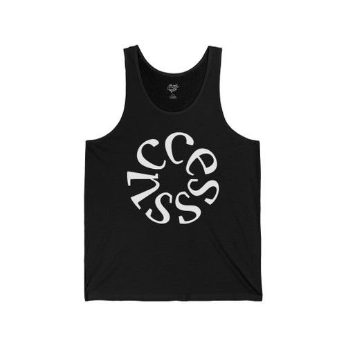Success Circle Tank Top — Minimal Motivational Graphic