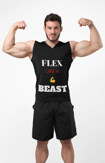 Flex Like a Beast Tank Top — Fitness Muscle Gym Workout Shirt
