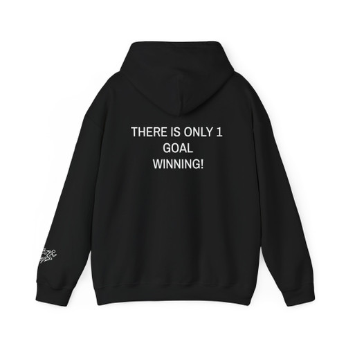 Old School Football Hoodie — Vintage Leather Ball & “There Is Only 1 Goal Winning!” Back Print