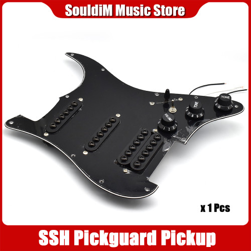 SSH-Coil Big Pole Double Coil Humbucker Pickguard Pickup with Single Cut  Switch for ST electric Guitar SSH-Coil Big Pole Double Coil Humbucker Pickguard Pickup with Single Cut  Switch for ST electric Guitar