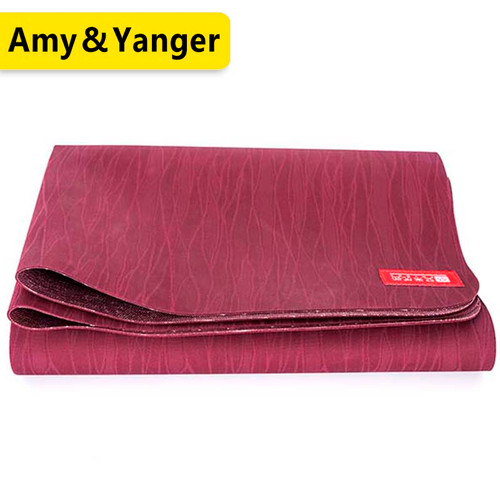 easy to fold anti-slding super thin travel yoga mat in rubber foam