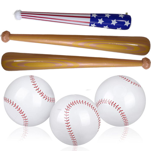 Inflatable Baseball Baseball Bat Inflate Beach Baseball Sport Baseball Party Favor for Birthday Party Pool Beach Fun Sports Game Inflatable Baseball Baseball Bat Inflate Beach Baseball Sport Baseball Party Favor for Birthday Party Pool Beach Fun Sports Game
