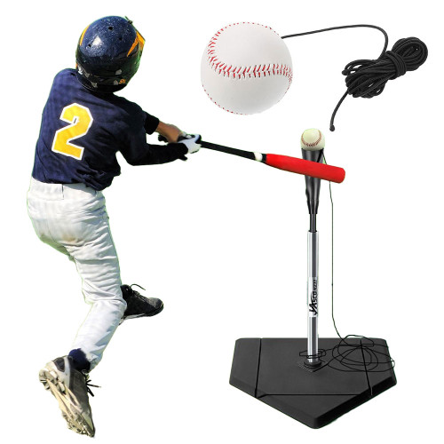 Baseball Batting Trainer with Elastic Rope Hitting Practice Equipment Baseball & Softball Training Aid for Baseball and Softball