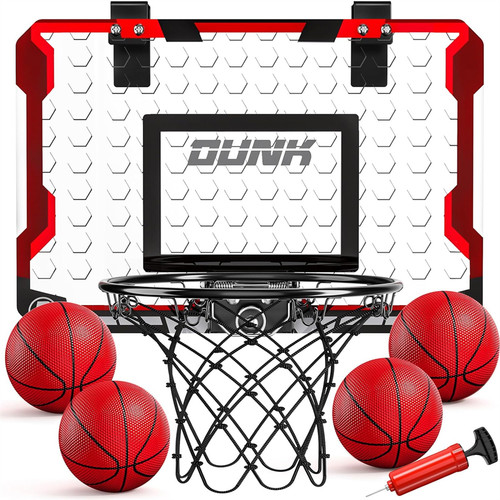 Basketball Hoop Indoor for Kids and Adults, Basketball Hoop for Door with 4 Balls, Indoor Mini Basketball Hoop, Basketball Game Basketball Hoop Indoor for Kids and Adults, Basketball Hoop for Door with 4 Balls, Indoor Mini Basketball Hoop, Basketball Game