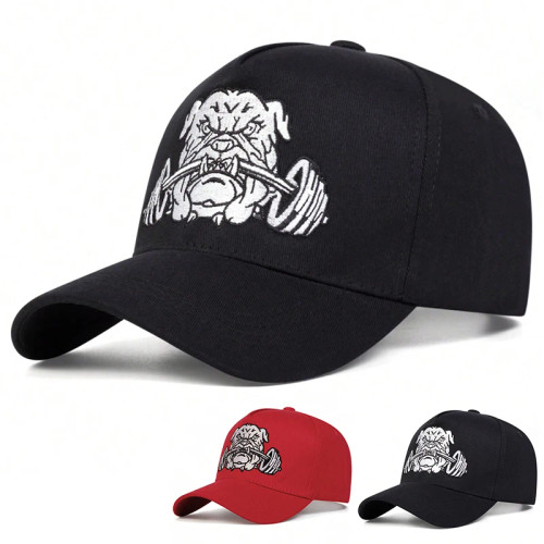 Unisex Bulldog Dumbbells Embroidery Baseball Caps Spring Autumn Outdoor Adjustable Casual Hats Sunscreen Hat Sports Cap Unisex Bulldog Dumbbells Embroidery Baseball Caps Spring Autumn Outdoor Adjustable Casual Hats Sunscreen Hat Sports Cap