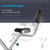 Foldable Indoor Stationary X Bike for Aerobic Exercise 8 Levels Magnetic Resistance Grey Upright Training Exercise Bike