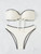 Swimwear White 2 Piece Strapless Swimsuit for Women Sexy Bandeau Backless Bikini Set Lace-up Patchwork Bathing Suit 2025 New Swimwear White 2 Piece Strapless Swimsuit for Women Sexy Bandeau Backless Bikini Set Lace-up Patchwork Bathing Suit 2025 New