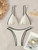 Swimwear White 2 Piece Strapless Swimsuit for Women Sexy Bandeau Backless Bikini Set Lace-up Patchwork Bathing Suit 2025 New Swimwear White 2 Piece Strapless Swimsuit for Women Sexy Bandeau Backless Bikini Set Lace-up Patchwork Bathing Suit 2025 New