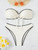 Swimwear White 2 Piece Strapless Swimsuit for Women Sexy Bandeau Backless Bikini Set Lace-up Patchwork Bathing Suit 2025 New Swimwear White 2 Piece Strapless Swimsuit for Women Sexy Bandeau Backless Bikini Set Lace-up Patchwork Bathing Suit 2025 New