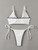 Swimwear White 2 Piece Strapless Swimsuit for Women Sexy Bandeau Backless Bikini Set Lace-up Patchwork Bathing Suit 2025 New Swimwear White 2 Piece Strapless Swimsuit for Women Sexy Bandeau Backless Bikini Set Lace-up Patchwork Bathing Suit 2025 New