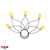 Lotus Fire Fan 5 Wick Fire Fan Frame with Sewn Light Weight Fire Practice Fan Lotus Fire Fan 5 Wick Fire Fan Frame with Sewn Light Weight Fire Practice Fan
