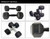 LINYIQUEEN High Quality Gym Free Weights Hex Dumbbells Set Fitness Black Rubber LINYIQUEEN High Quality Gym Free Weights Hex Dumbbells Set Fitness Black Rubber