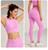 Yoga Clothing Set Women's High Waisted Leggings and Top Two Piece Seamless Fitness Exercise Clothing Fitness Underwear plus size Yoga Clothing Set Women's High Waisted Leggings and Top Two Piece Seamless Fitness Exercise Clothing Fitness Underwear plus size