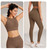 Yoga Clothing Set Women's High Waisted Leggings and Top Two Piece Seamless Fitness Exercise Clothing Fitness Underwear plus size Yoga Clothing Set Women's High Waisted Leggings and Top Two Piece Seamless Fitness Exercise Clothing Fitness Underwear plus size