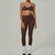 Yoga Suit Sports Fitness High Waist Peach Hip Tight Removable Padding Sports Bra Outfit Running Workout Clothes Gym Leggings Set Yoga Suit Sports Fitness High Waist Peach Hip Tight Removable Padding Sports Bra Outfit Running Workout Clothes Gym Leggings Set