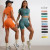 Seamless Yoga Sets Sports Fitness Peach Hip-lifting Shorts Beauty Back Short-Sleeved Suits Workout Gym Leggings Set for Women Seamless Yoga Sets Sports Fitness Peach Hip-lifting Shorts Beauty Back Short-Sleeved Suits Workout Gym Leggings Set for Women