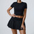 Yoga Set 2 Pieces Women Workout Sport Suits Gym High Wais Shorts Skirt Fitness T-Shirt Female Sportswear One Shoulder Yoga Vest Yoga Set 2 Pieces Women Workout Sport Suits Gym High Wais Shorts Skirt Fitness T-Shirt Female Sportswear One Shoulder Yoga Vest