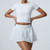 Yoga Set 2 Pieces Women Workout Sport Suits Gym High Wais Shorts Skirt Fitness T-Shirt Female Sportswear One Shoulder Yoga Vest Yoga Set 2 Pieces Women Workout Sport Suits Gym High Wais Shorts Skirt Fitness T-Shirt Female Sportswear One Shoulder Yoga Vest