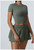 Yoga Set 2 Pieces Women Workout Sport Suits Gym High Wais Shorts Skirt Fitness T-Shirt Female Sportswear One Shoulder Yoga Vest Yoga Set 2 Pieces Women Workout Sport Suits Gym High Wais Shorts Skirt Fitness T-Shirt Female Sportswear One Shoulder Yoga Vest