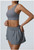 Yoga Set 2 Pieces Women Workout Sport Suits Gym High Wais Shorts Skirt Fitness T-Shirt Female Sportswear One Shoulder Yoga Vest Yoga Set 2 Pieces Women Workout Sport Suits Gym High Wais Shorts Skirt Fitness T-Shirt Female Sportswear One Shoulder Yoga Vest