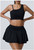 Yoga Set 2 Pieces Women Workout Sport Suits Gym High Wais Shorts Skirt Fitness T-Shirt Female Sportswear One Shoulder Yoga Vest Yoga Set 2 Pieces Women Workout Sport Suits Gym High Wais Shorts Skirt Fitness T-Shirt Female Sportswear One Shoulder Yoga Vest