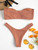 2025 New Bikini Bottoms Women's Swimsuit Low Waisted Bottom Solid Red Swimwear Thong Beachwear Brazilian Bathing Suit Summer