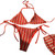 Fashionable And Sexy Striped three-piece Swimsuit Bikini Fashionable And Sexy Striped three-piece Swimsuit Bikini