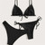 Black Bikini Extreme Swimsuit Triangle Sexy String Swimwear 3Piece Bikinis Set Women Bathing Suit Beach Tangas Biquinis Feminino Black Bikini Extreme Swimsuit Triangle Sexy String Swimwear 3Piece Bikinis Set Women Bathing Suit Beach Tangas Biquinis Feminino