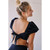 2024 Bikinis Sexy Solid Color Backless Puff Sleeves Split Swimsuit Black Feminine Summer Beachwear Bathing Suit Women Swimwear 2024 Bikinis Sexy Solid Color Backless Puff Sleeves Split Swimsuit Black Feminine Summer Beachwear Bathing Suit Women Swimwear