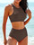 Bikinis 2025 Women High Waist Swimsuit Solid Neck Swimwear Female Sports Vest Bathers Bathing Swimming Suit Summer Beachwear Bikinis 2025 Women High Waist Swimsuit Solid Neck Swimwear Female Sports Vest Bathers Bathing Swimming Suit Summer Beachwear