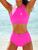 Bikinis 2025 Women High Waist Swimsuit Solid Neck Swimwear Female Sports Vest Bathers Bathing Swimming Suit Summer Beachwear Bikinis 2025 Women High Waist Swimsuit Solid Neck Swimwear Female Sports Vest Bathers Bathing Swimming Suit Summer Beachwear