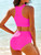 Bikinis 2025 Women High Waist Swimsuit Solid Neck Swimwear Female Sports Vest Bathers Bathing Swimming Suit Summer Beachwear Bikinis 2025 Women High Waist Swimsuit Solid Neck Swimwear Female Sports Vest Bathers Bathing Swimming Suit Summer Beachwear