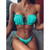 Sexy Bikini 2025 Pleated Bandeau Swimsuit Female Swimwear Women Mini Thong Bikini Set Bather Swimming Beachwear for Bathing Suit