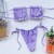Sexy Bikini 2025 Pleated Bandeau Swimsuit Female Swimwear Women Mini Thong Bikini Set Bather Swimming Beachwear for Bathing Suit