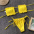 Sexy Bikini 2025 Pleated Bandeau Swimsuit Female Swimwear Women Mini Thong Bikini Set Bather Swimming Beachwear for Bathing Suit
