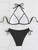 Bikini Set Women Low Waist Sexy Two Piece Swimsuit Women's Solid Color Black Lace-up Push Up Brazilian Bikinis Bathsuit Bikini Set Women Low Waist Sexy Two Piece Swimsuit Women's Solid Color Black Lace-up Push Up Brazilian Bikinis Bathsuit