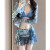 Bikini Swimsuit Fashion Retro Denim Blue Bikini Four Piece Women's Sexy Lingerie Spa Beach Vacation Slim Sexy Hottie Swimwear Bikini Swimsuit Fashion Retro Denim Blue Bikini Four Piece Women's Sexy Lingerie Spa Beach Vacation Slim Sexy Hottie Swimwear