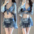 Bikini Swimsuit Fashion Retro Denim Blue Bikini Four Piece Women's Sexy Lingerie Spa Beach Vacation Slim Sexy Hottie Swimwear Bikini Swimsuit Fashion Retro Denim Blue Bikini Four Piece Women's Sexy Lingerie Spa Beach Vacation Slim Sexy Hottie Swimwear