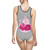Love Heart Pattern Women's One-Piece Swimsuit