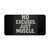 Motivational Desk Mat - 'No Excuses. Just Muscle.'