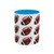 Football Pattern Coffee Mug (11oz & 15oz) — Sports Fan Gift